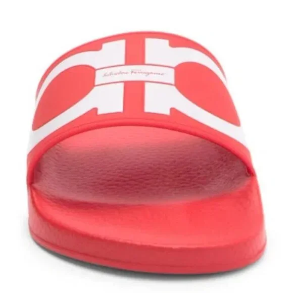 FERRAGAMO Groovy Dual Gancini Slides